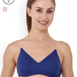 Floret Multicolor Non Wired Non Padded T-Shirt Bra (Pack Of 2) image 2