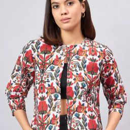 Style Quotient Multi Polyester Regular Fit Tribal Shrug-picture-34