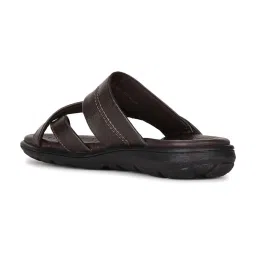 Hush Puppies by Bata Men's Umber Brown Cross Strap Sandals image 5