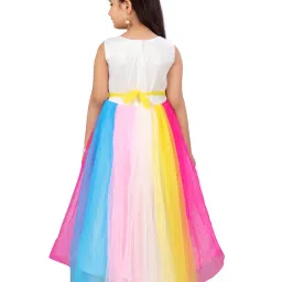 Aarika Kids Multicolor Unicorn Print Gown image 2