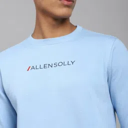 allen solly Men Blue Crew Neck Full Sleeves Casual Sweatshirt image 4