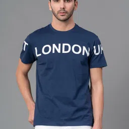 Red Tape Navy Regular Fit Graphic Print Cotton Crew T-Shirt image 1
