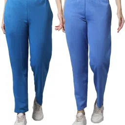Vimal Jonney Blue Regular Fit Mid Rise Track Pants - Pack of 2 image 1