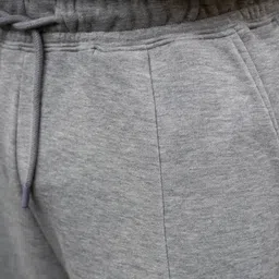 Powerlook Men Grey Melange Mid-Rise Baggy-Fit Track Pants With Drawstrings image 3