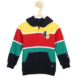 Allen Solly Junior Multicolor Striped Hoodie image 1