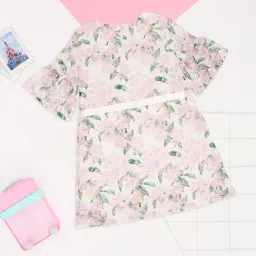 Pantaloons Junior Lily White Mauve Dress image 2