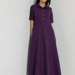 Fablestreet Purple Flared Fit Dress-picture-23
