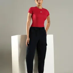 Tommy Hilfiger Blue Cotton Regular Fit Joggers image 5