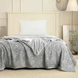 Story@Home Grey Cotton Reversible AC Summer Dohar (Single) image 3