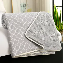 Story@Home Grey Cotton Reversible AC Summer Dohar (Single) image 4