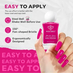 Modelones Ultra Fast Drying Nail Polish- 15 ml- Virtual Princess image 4