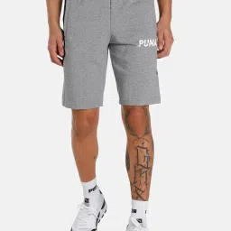 Puma Grey Regular Fit Cotton Shorts image 1