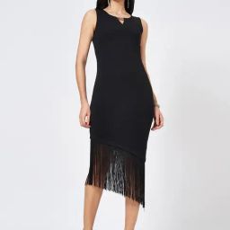 Annabelle By Pantaloons Black Polyester Slim FitCasual Dresses-picture-13
