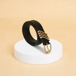 Forever Glam by Pantaloons Black PU Waist Belt for Women-image-4