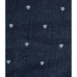 Pantaloons Junior Medium Blue Cotton Printed Dungaree image 4
