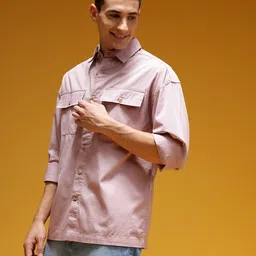 HERE&NOW Opaque Solid Casual Shirt image 3