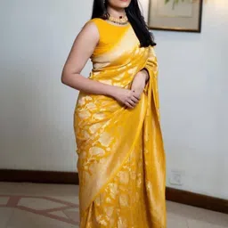 Ehaircare Ethnic Motifs Woven Design Banarasi Saree image 3