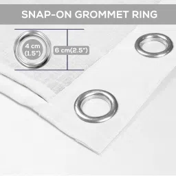 Story@Home White 300 GSM Silk Dual-Layer Blackout & Sheer Window Curtain image 3