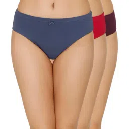 Amante Blue & Red Hipster Panties - Pack Of 3-image-60