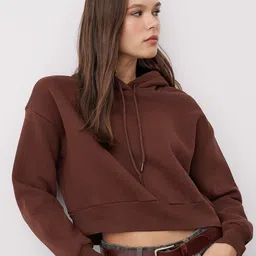Trendyol Women Hooded Crop Sweatshirt-picture-12