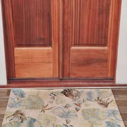 Aura Blue & Beige Printed Anti Skid Doormat-picture-18