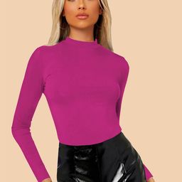 Dream Beauty Fashion Women High Neck Regular Fitted Top-picture-33