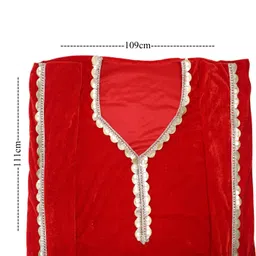 fully Soft and Warm Winter Kaftan Kashmiri Kurta for Women and Girls | Velvet Kaftan Poncho for winter (Pack of 1) image 2