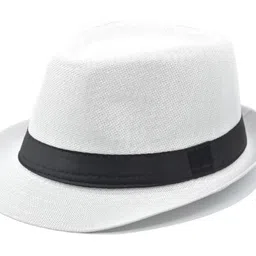 zacharias Men's Cotton Blended Fedora Hat f-02 (Free Size_Pack of 1) image 1