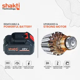 Shakti Technology CP_01 Wireless Car Washer High Pressure Gun Cordless Portable 48V - 12000mAh High Pressure Water Gun for Car & Bike Wash, Adjustable Nozzle, 5M Hose Pipe, Double Battery Included image 4