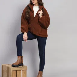 rock.it Rockit from House of Monte Carlo Womens Solid Mock Neck Full Sleeve Jacket (2240102644) image 5