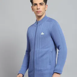 monte carlo Mens Solid Blue Round Neck Full Sleeve Pullover_1240568FZ-2462 image 3