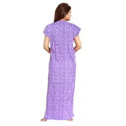 gorangani Women's Cotton Printed Full Length Maxi Maternity Wear Nighties image 3