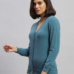 monte carlo Women's Wool Blend V-Neck Cardigan image 2