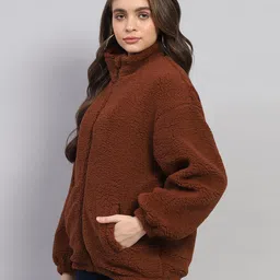 rock.it Rockit from House of Monte Carlo Womens Solid Mock Neck Full Sleeve Jacket (2240102644) image 2