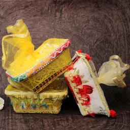 KYNA Combo of 6 Fancy Gift Hamper Baskets – Printed Decorative Basket Set for Gifting & Festive Decor image 5