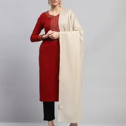 monte carlo Womens Solid Shawl_224SHW7093 image 2