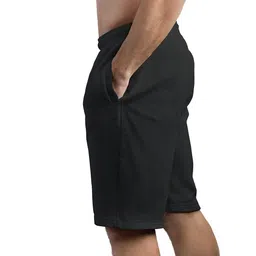 hotfits Men Black Cotton Regular Shorts for All Season- Running, Gym, Workout, Yoga Shorts -Boys Printed image 2