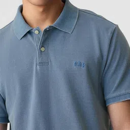 gap Men’s Regular Fit Solid Print Short Sleeves Collared Neck Polo Shirt image 5