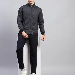 monte carlo Mens Self Design Mock Neck Full Sleeve Tracksuit (224066565) image 5