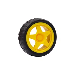 Electronic spices DC Bo Motor 3-6V Dual Shaft Geared TT Magnetic Motor with Toy Car Tire Wheel, Mini Smart RC Car Robot (2 WHEEL + 1 GEAR MOTOR) image 3