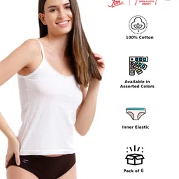 rupa jon Solid Panty for Women | 100% Cotton Fabric | Inner Elastic | Pack of 6 image 2