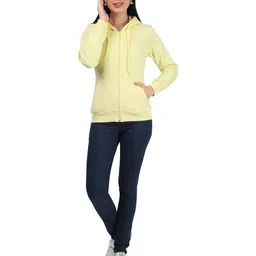 monte carlo Women Cotton Blend Solid Sweatshirt image 5