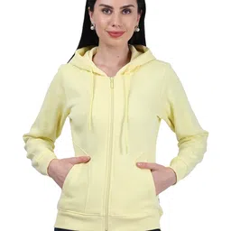 monte carlo Women Cotton Blend Solid Sweatshirt image 1