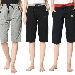 mack jonney Regular Fit Women Capris(Pack of 3-MACK632007) image 1