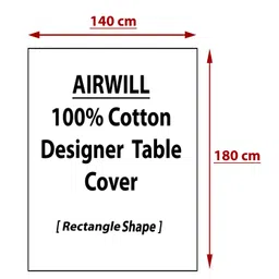 airwill Airwill, 100% Cotton Self Designed 6 Seater Table Cloth, Pack of 1 pc. image 2