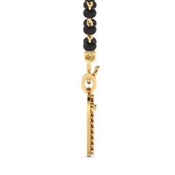 kuberbox 14KT Yellow Gold and Diamond Mangalsutra for Women image 2