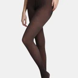 zerokaata Soft, Stretchable, Semi-Sheer Top Control Dual-Toned Black Panty Hose Stockings for Women with High Waistband (Durable and Comfortable) image 2