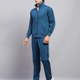 monte carlo Mens Solid Mock Neck Full Sleeve Tracksuit (224261480) image 2