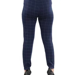 Jeggings for Women/Girls Stretchable Formals/Casual Check Lycra Checks Free Size Waist 26-30 image 3