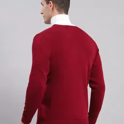 monte carlo Mens Solid V Neck Full Sleeve Pullover (1241214VN) image 5